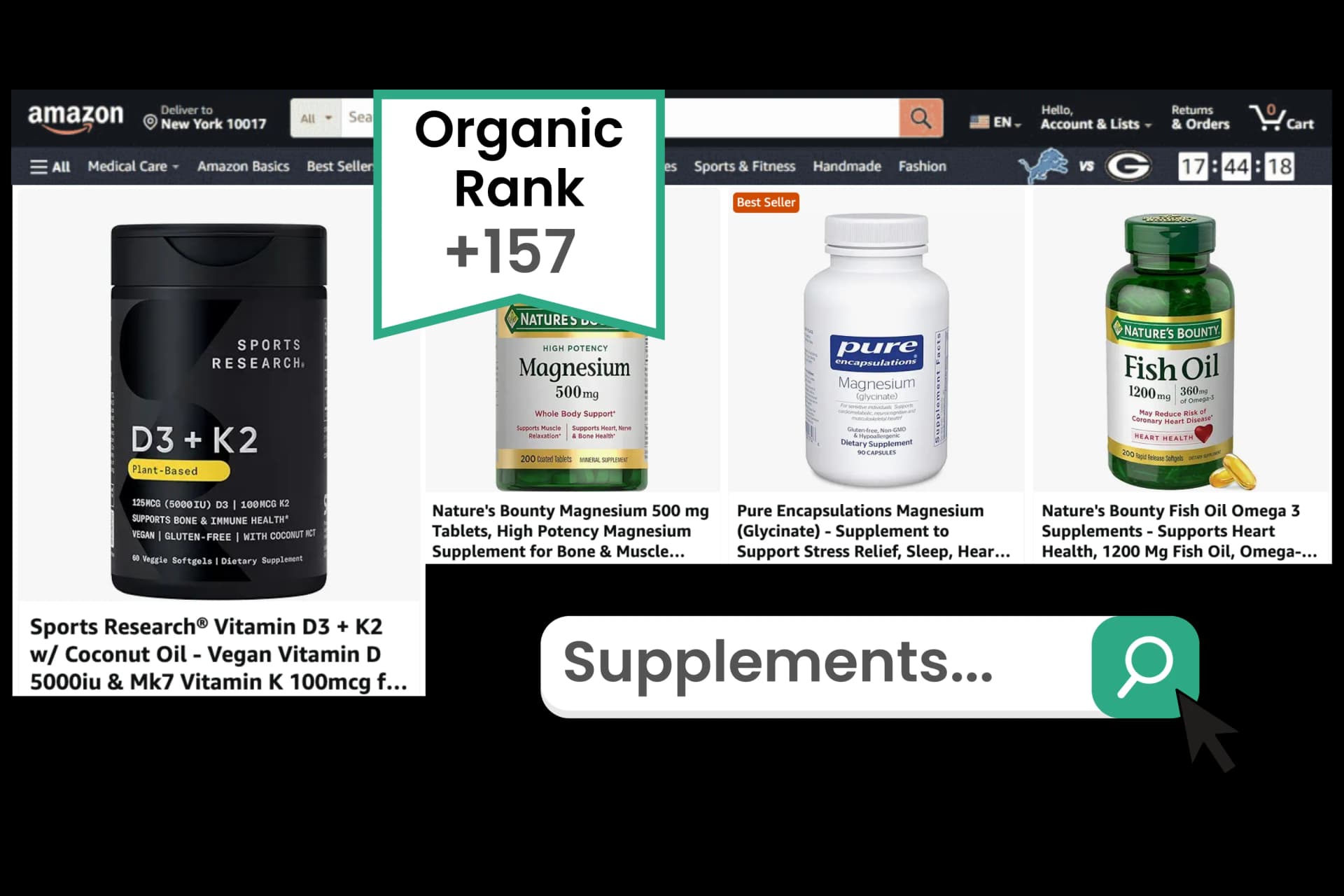 Amazon Organic SEO results